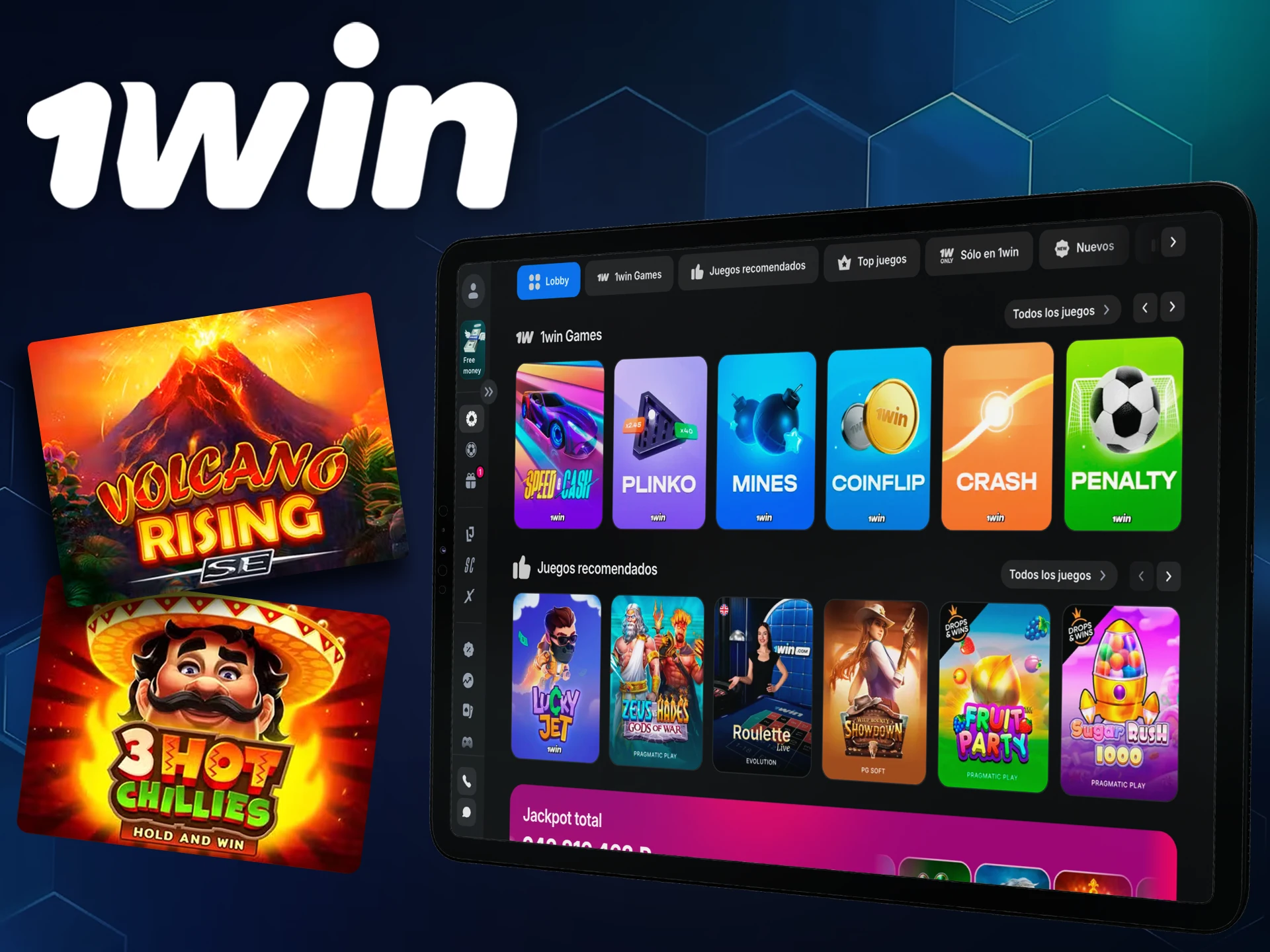 Buena suerte te espera en la sección de casino 1win.