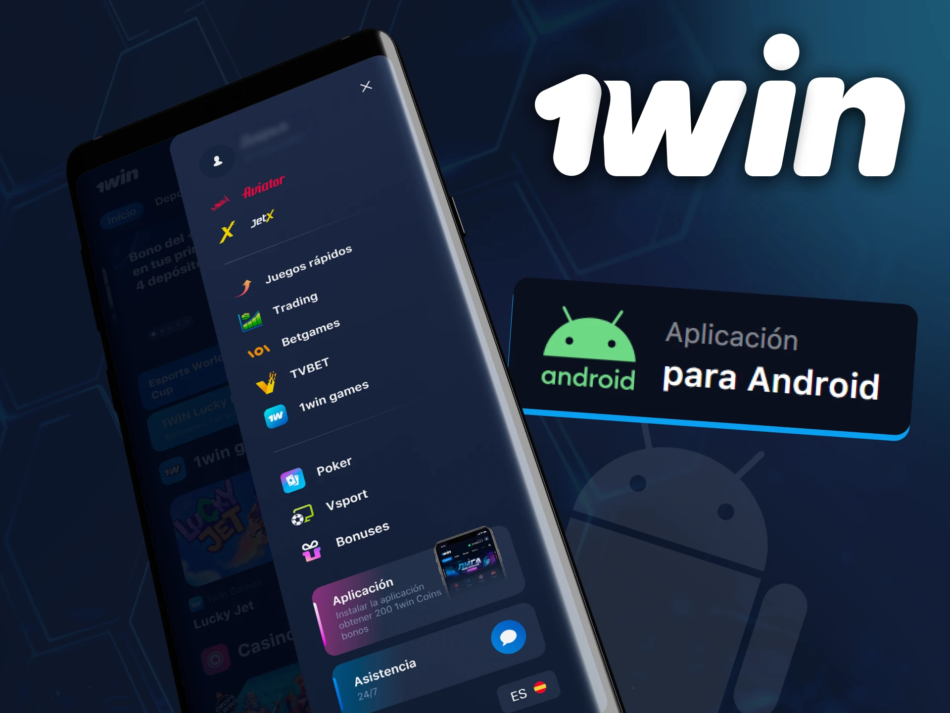 Descarga el APK de 1win Argentina desde el sitio oficial y comienza a jugar.