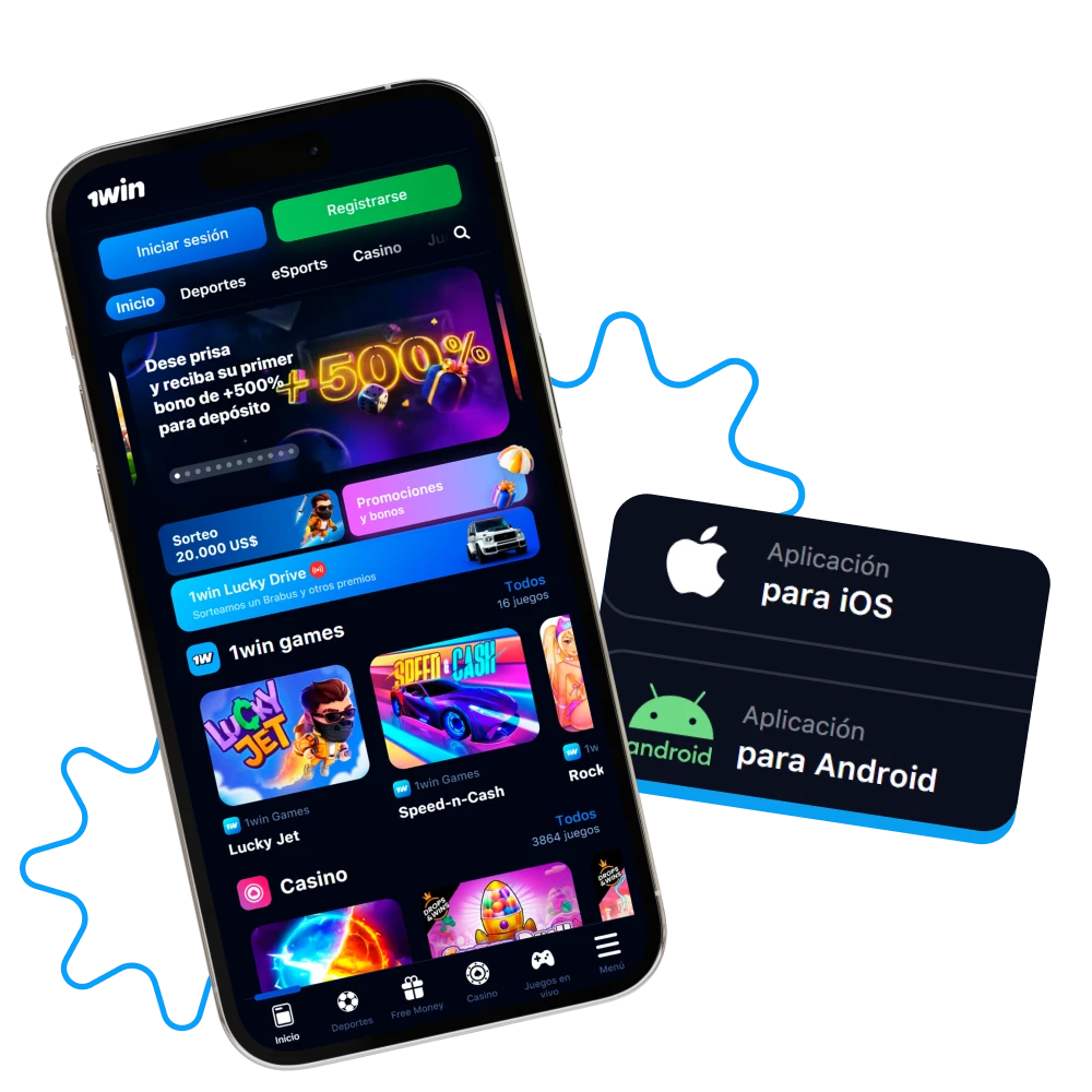 Descarga la aplicación oficial de 1win Argentina en Android o iOS fácilmente.