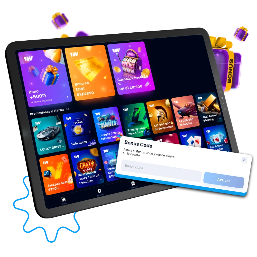 Usa el código promocional oficial de 1win Argentina y recibe un bono del 500%.