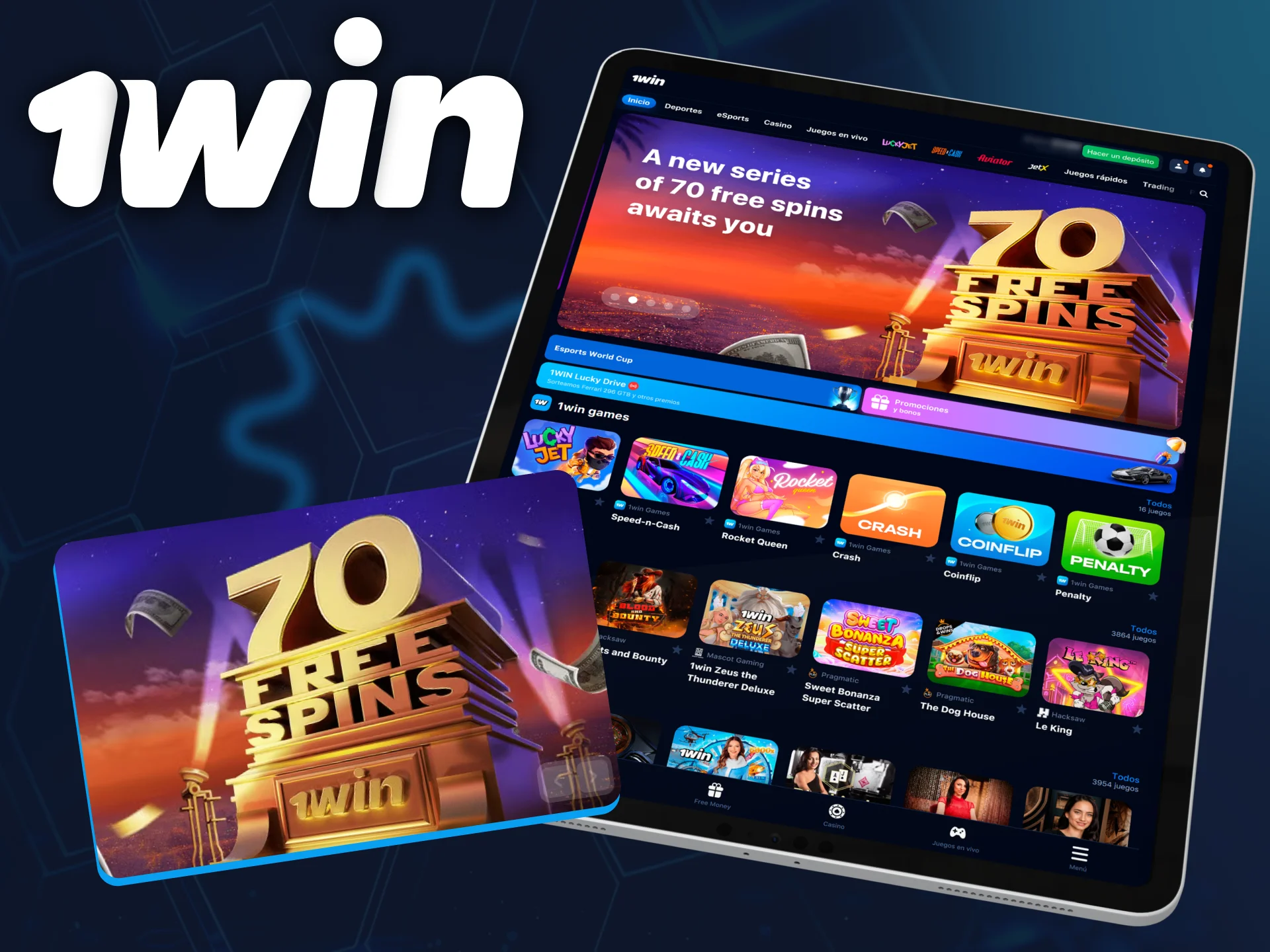 Obtén giros gratis y apuestas gratuitas usando el código promocional de 1win Argentina.