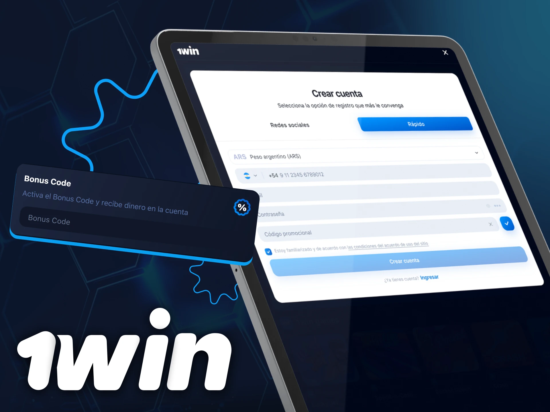 Los códigos promocionales en 1win Argentina ofrecen giros gratis y apuestas gratuitas.