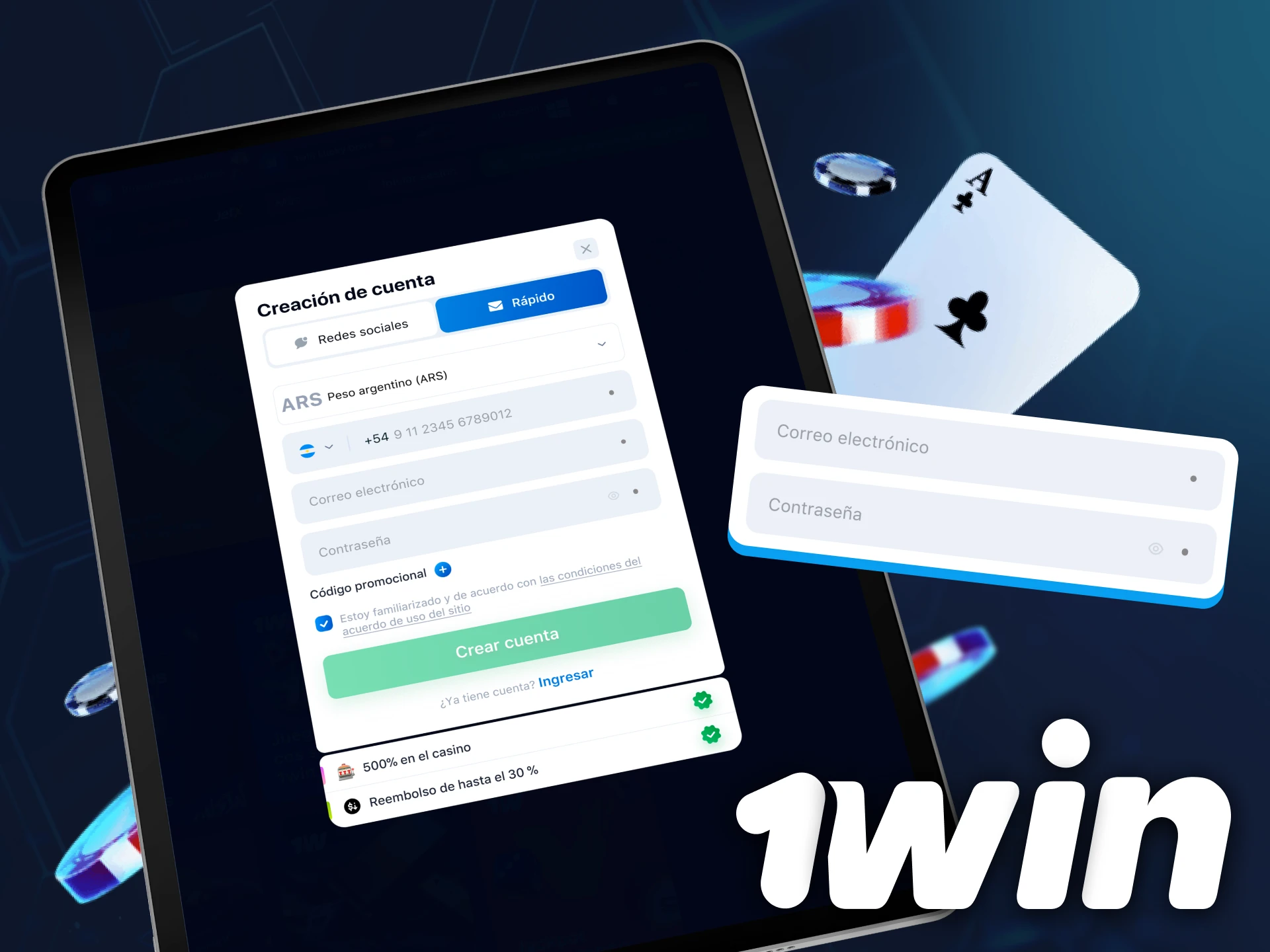 El registro con un clic en 1win Argentina genera tu cuenta automáticamente.