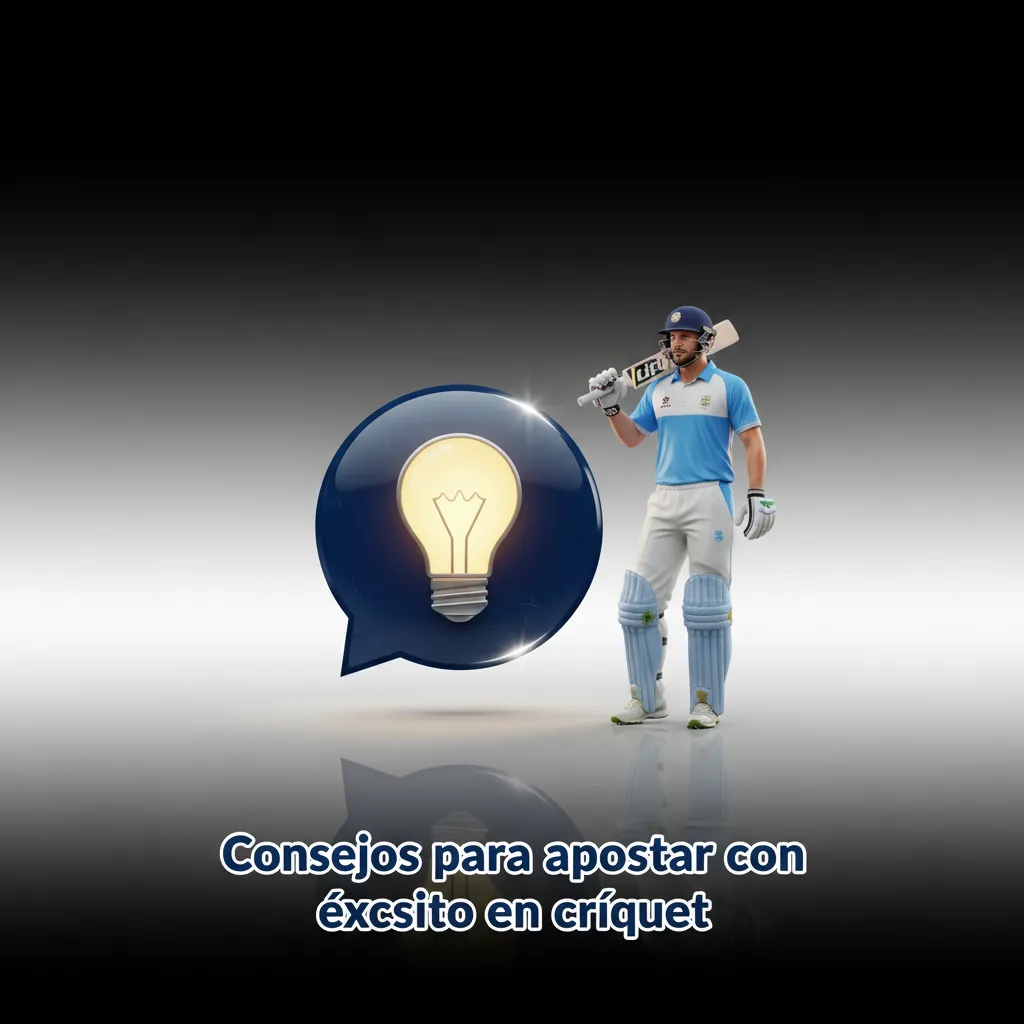 Infografía con consejos de apuestas en críquet: forma, clima y pitch, formato T20/ODI/Test, banca, cuotas y herramientas.