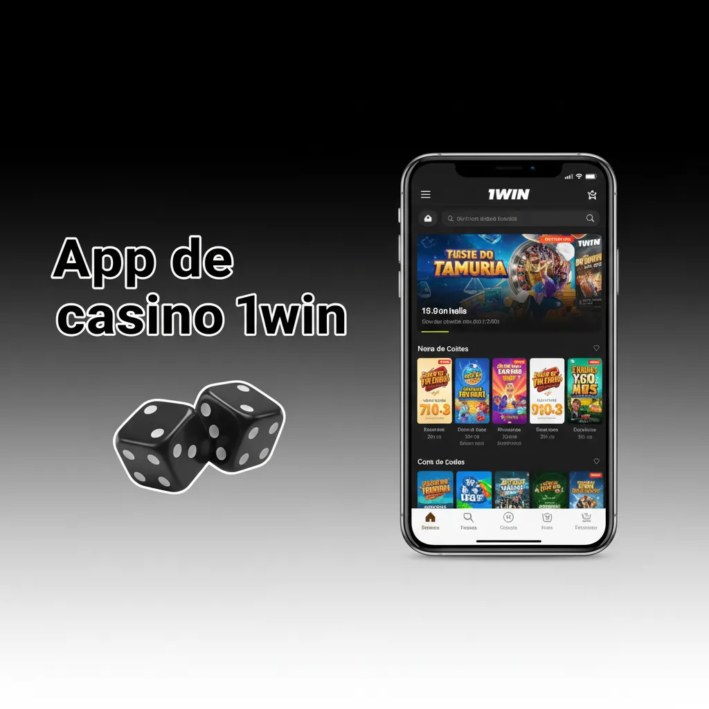 Interfaz de la app de casino 1win con slots, mesas y casino en vivo; Sweet Bonanza, Book of Dead y Lightning Roulette.