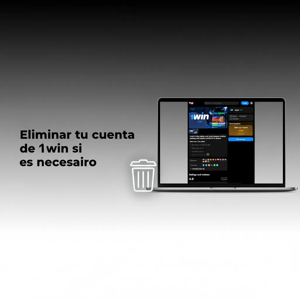 Infografía de pasos para eliminar tu cuenta de 1win: retirar saldo, pedir soporte, confirmar identidad y esperar correo.