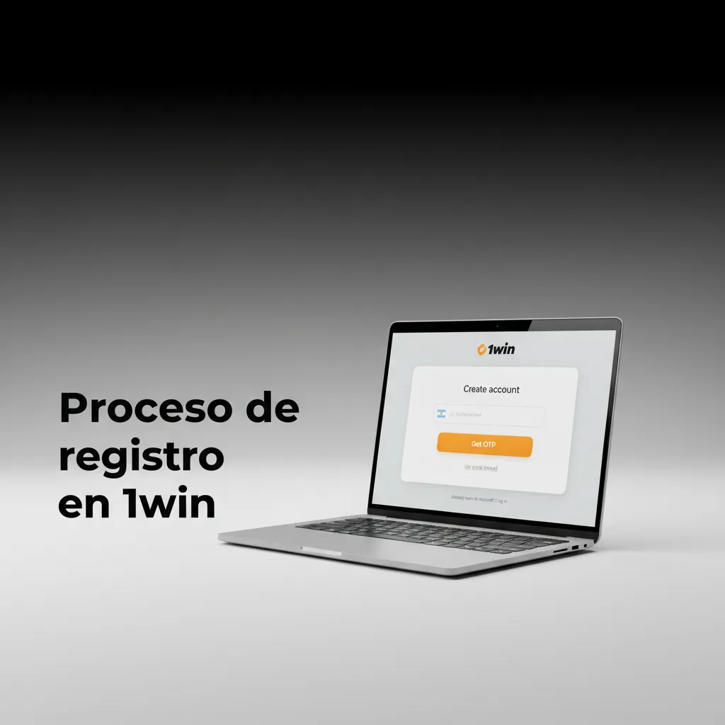 Infografía del proceso de registro en 1win: registrate, elegí método, completá datos, confirmá, depositá y obtené bonus.