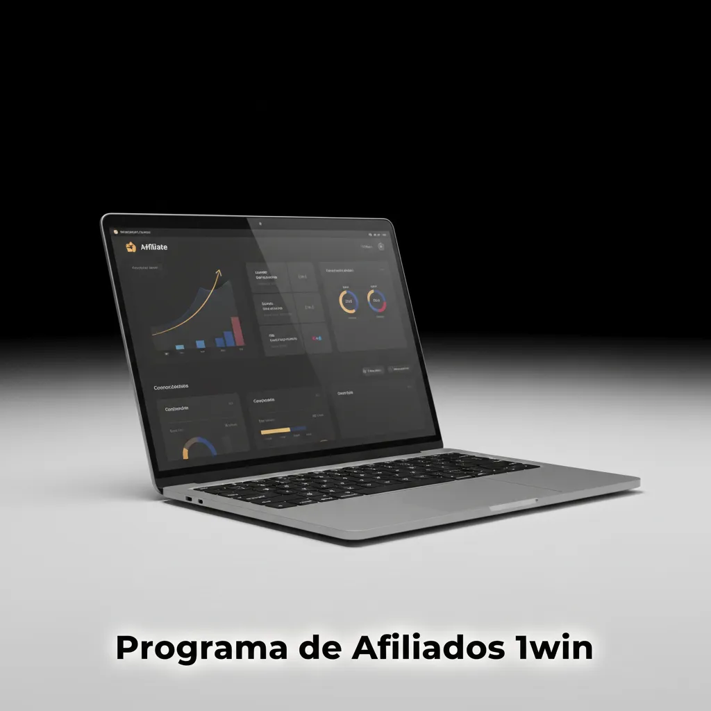 Banner del Programa de Afiliados 1win con comisiones competitivas, panel en tiempo real y soporte dedicado.