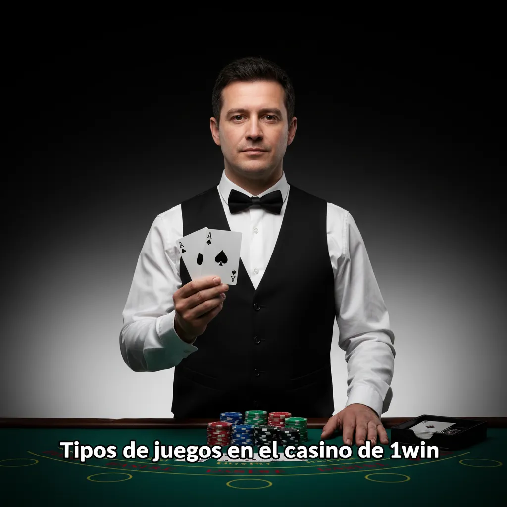 Tipos de juegos en el casino de 1win: tragamonedas, crash, mesa, video póker, rasca y gana y cartas.